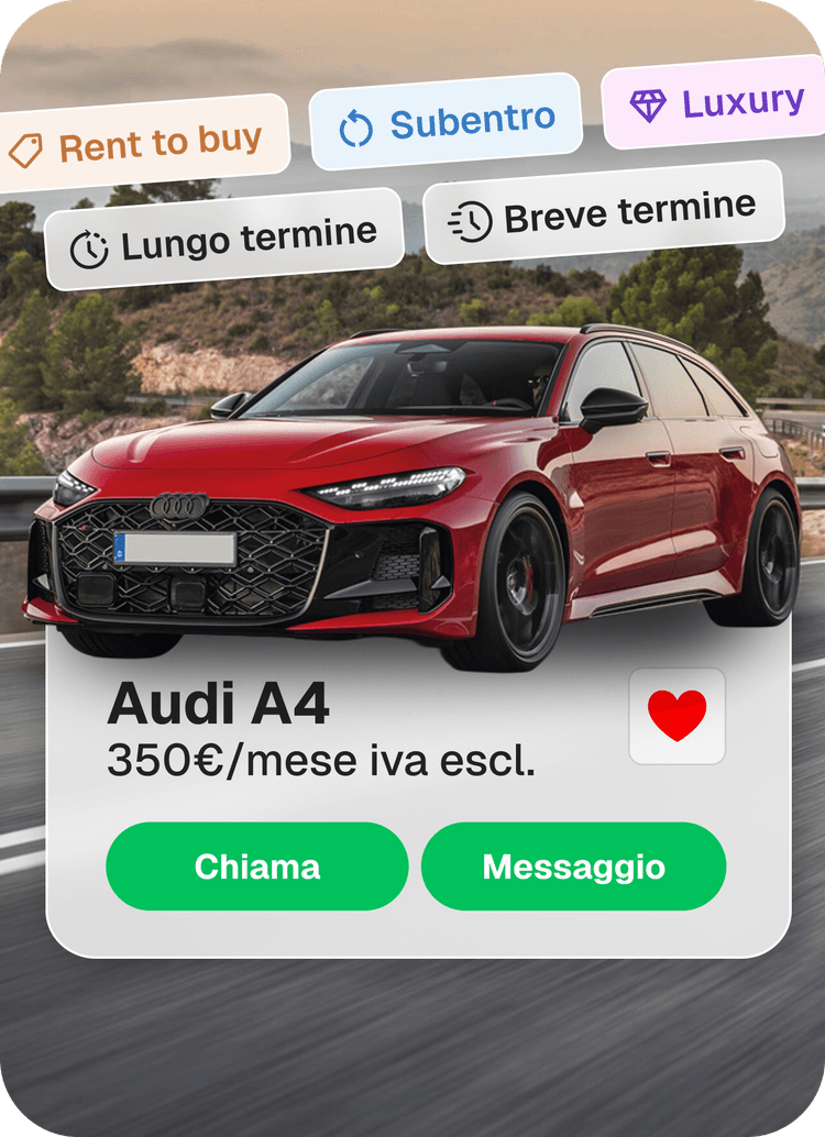 Card veicolo pubblicato con prezzo e contatti